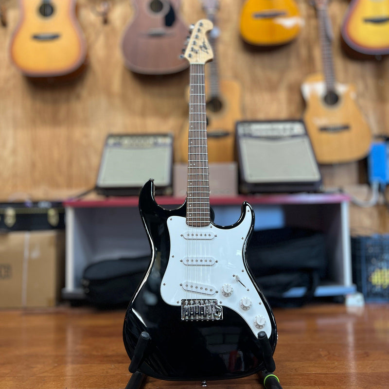 USED Lyon Strat-style S Type Electric Guitar - Black-Dirt Cheep