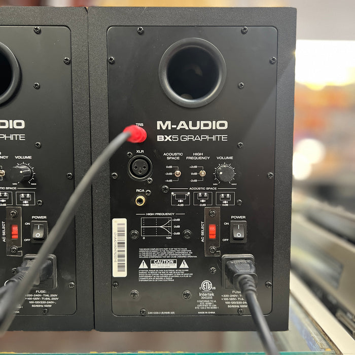 USED M-Audio BX5 Graphite 5" Powered Studio Monitor Pair