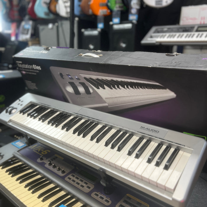 USED M-Audio Keystation 61es 61-Key Semi-Weighted MIDI Controller Keyboard
