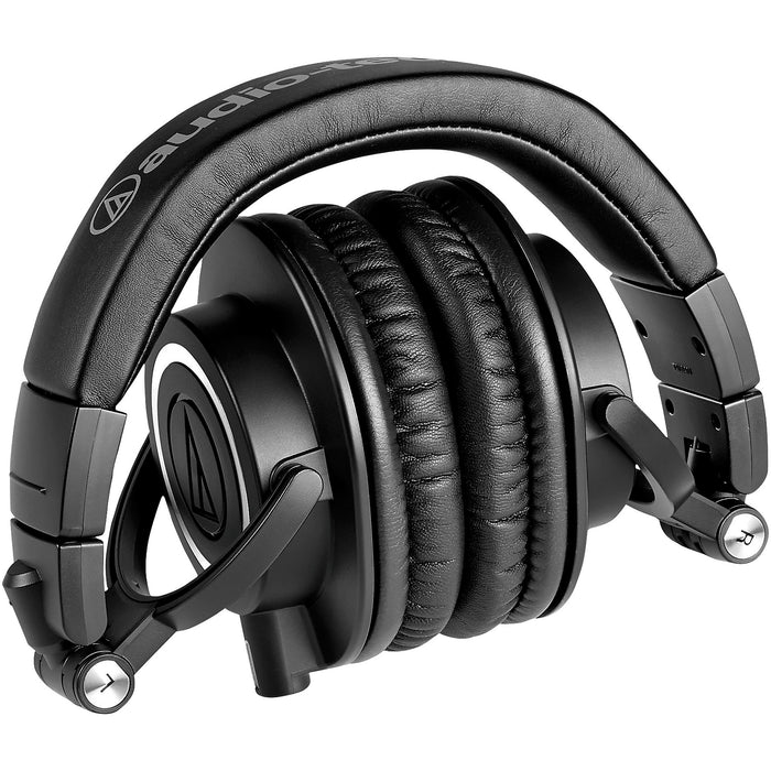 USED MINT Audio-Technica ATH-M50x Studio Monitoring Headphones - Black on Silver