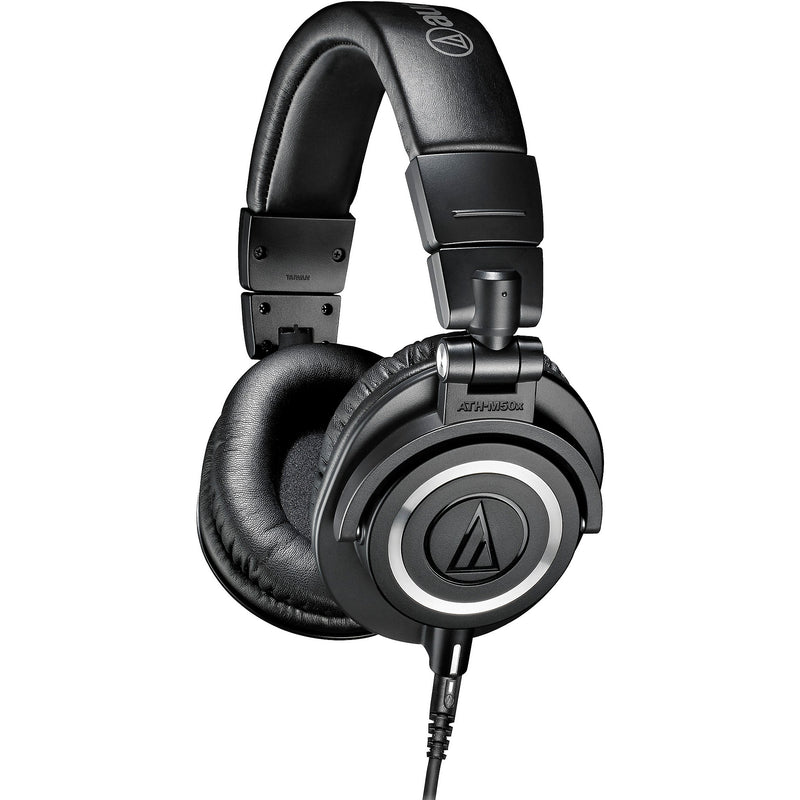 USED MINT Audio-Technica ATH-M50x Studio Monitoring Headphones - Black on Silver