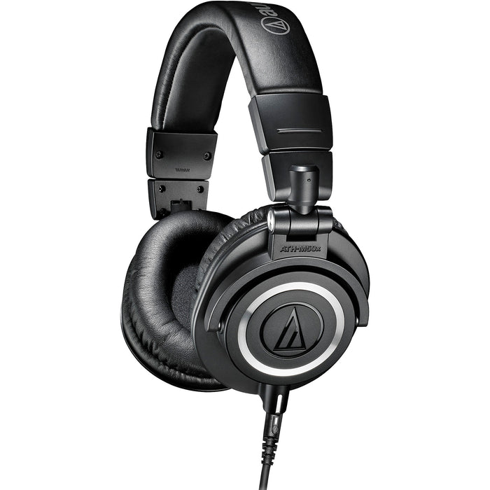 USED MINT Audio-Technica ATH-M50x Studio Monitoring Headphones - Black on Silver