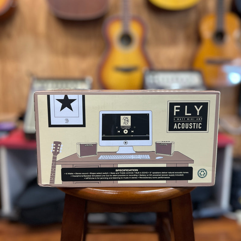 USED MINT Blackstar FLY Acoustic Stereo Pack - Battery-Powered Mini Amp, Extension Cabinet, and Power Supply for Acoustic Guitars