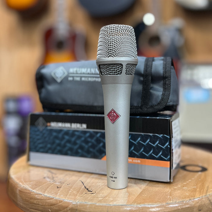 USED MINT Neumann KMS 105 Handheld Condenser Microphone w/ Bag, Silver