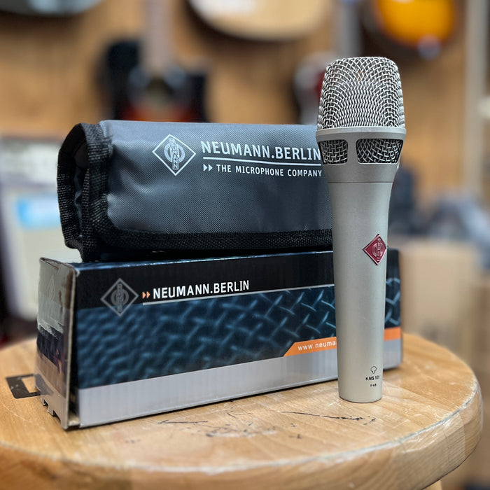 USED MINT Neumann KMS 105 Handheld Condenser Microphone w/ Bag, Silver