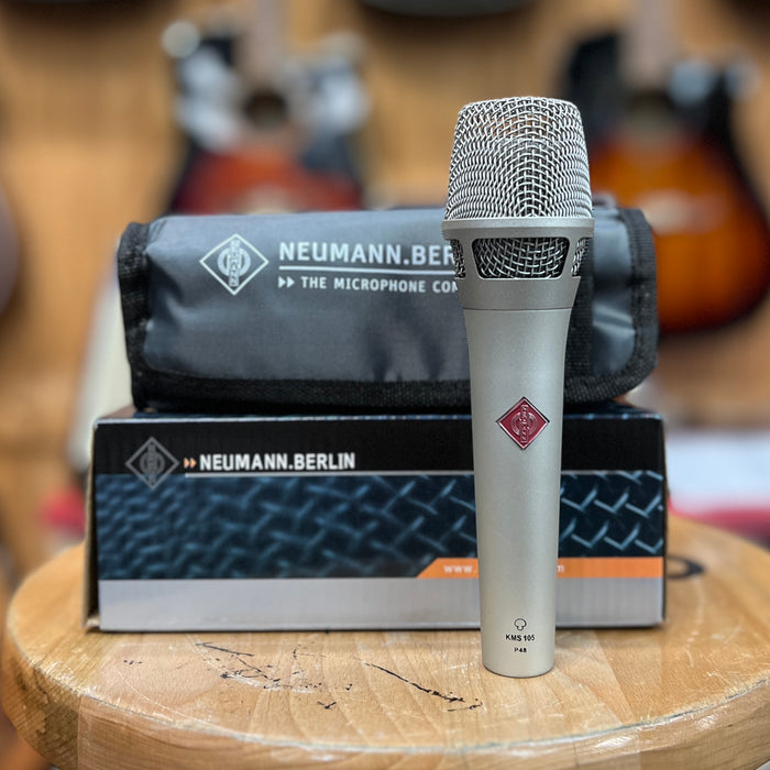 USED MINT Neumann KMS 105 Handheld Condenser Microphone w/ Bag, Silver