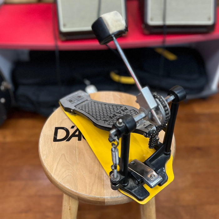 USED Mapex Chain Drive Single Bass Drum Pedal, Yellow Base