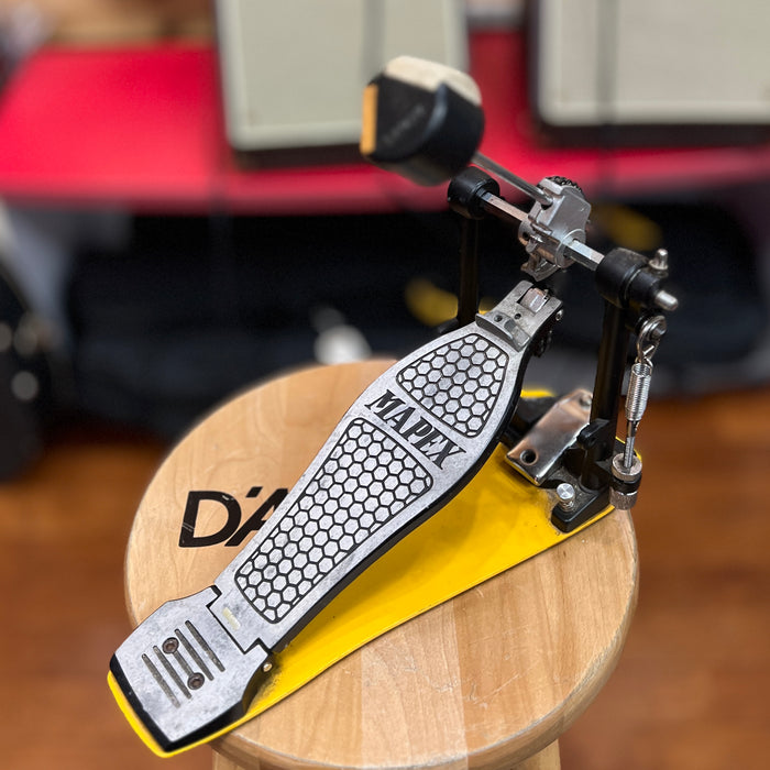 USED Mapex Chain Drive Single Bass Drum Pedal, Yellow Base