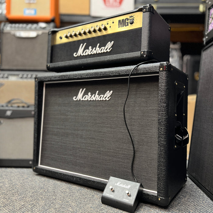 USED Marshall MG100FX Head w/ MX 212R 2X12 Cab Guitar Amp Stack