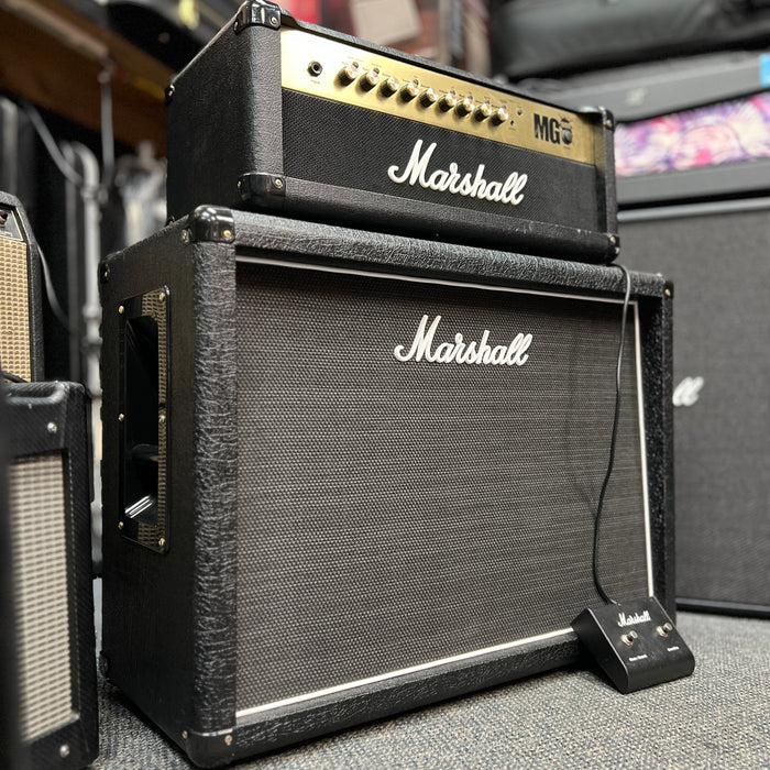 USED Marshall MG100FX Head w/ MX 212R 2X12 Cab Guitar Amp Stack