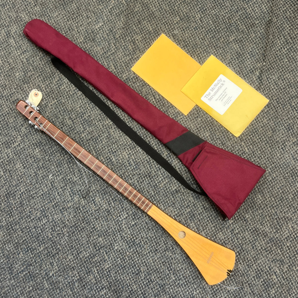 USED McNALLY Grand Strumstick Dulcimer in D W/ RED CARRY BAG — Dirt Cheep