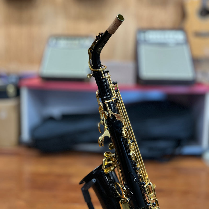 USED Mendini Black/Gold Eb Alto Saxophone-Dirt Cheep