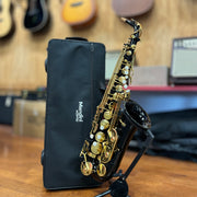 USED Mendini Black/Gold Eb Alto Saxophone-Dirt Cheep
