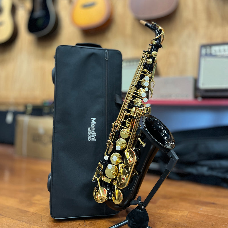 USED Mendini Black/Gold Eb Alto Saxophone-Dirt Cheep