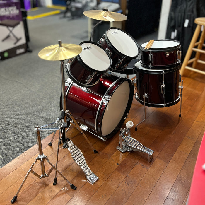 USED Mendini Kid's Drum Set w/ Cymbals, Wine Red