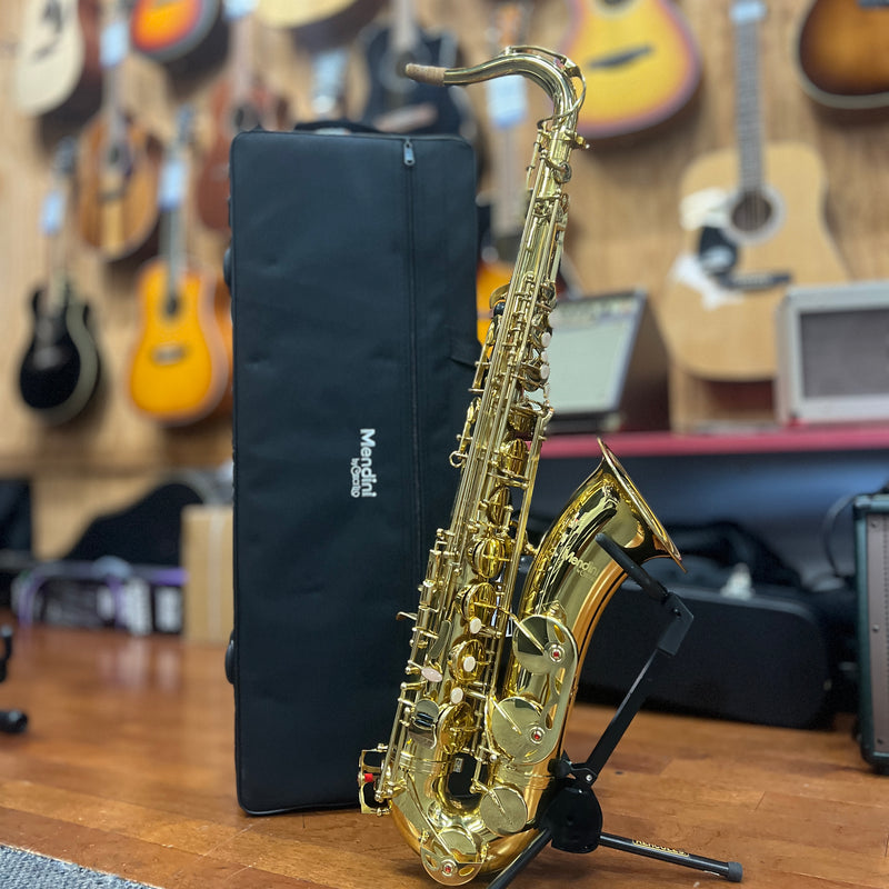 USED Mendini MTS-L Student Tenor Saxophone Outfit, Lacquer