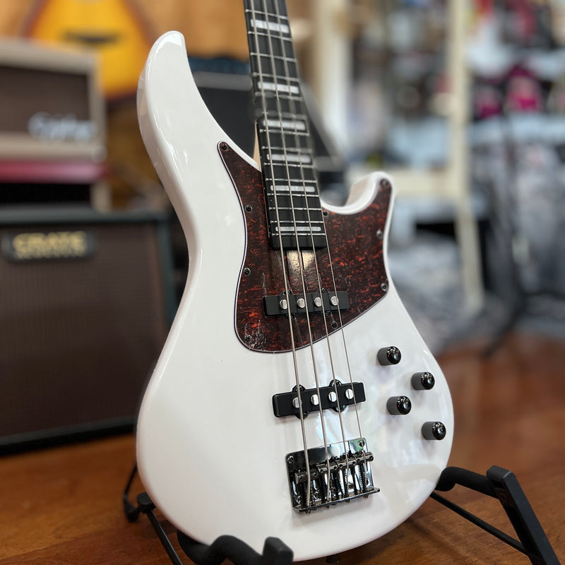 USED Mitchell MB250 Electric Bass Guitar, White Pearl Metallic