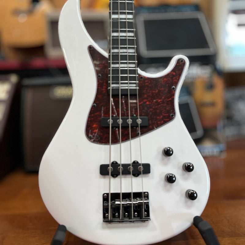 USED Mitchell MB250 Electric Bass Guitar, White Pearl Metallic
