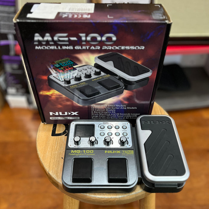 USED NUX MG-100 Multi-Effects and Amp Modeler Effects Pedal Black