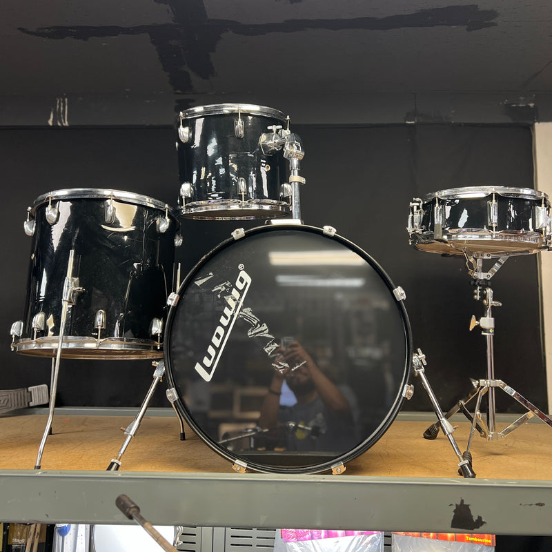 USED NX 4 Piece Drum Kit W/Cymbals and Hardware, Black
