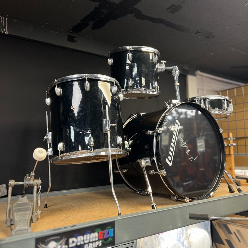 USED NX 4 Piece Drum Kit w/ Cymbals and Hardware, Black