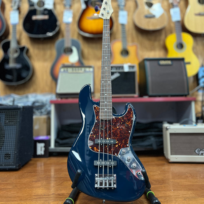 USED Nashville Guitar Works NGW225BK J Electric Bass, Blue