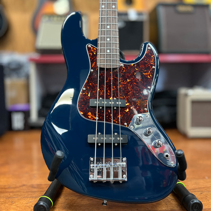 USED Nashville Guitar Works NGW225BK J Electric Bass, Blue