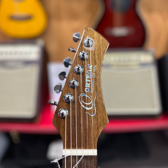 USED Ortega Performer Series Solid Top Slim Neck Acoustic-Electric Nylon Classical Guitar w/ Bag, Black