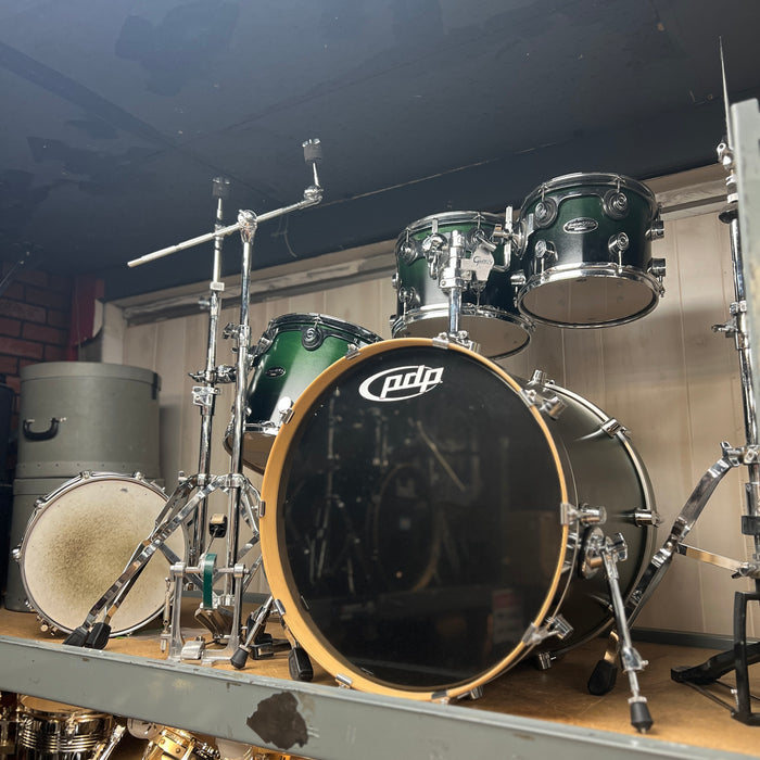 USED PDP Pacific MX Series 5 Pc Drum Set w/ Hardware and Bags (Green)