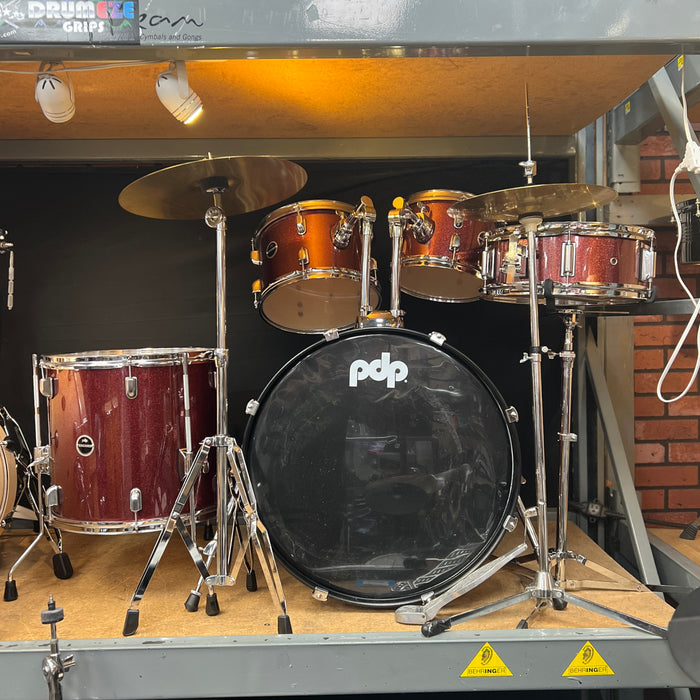 USED PDP by DW Encore Complete 5-Piece Drum Kit, Ruby Red