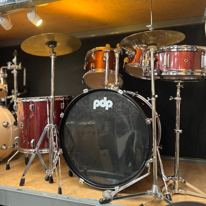 USED PDP by DW Encore Complete 5-Piece Drum Kit, Ruby Red