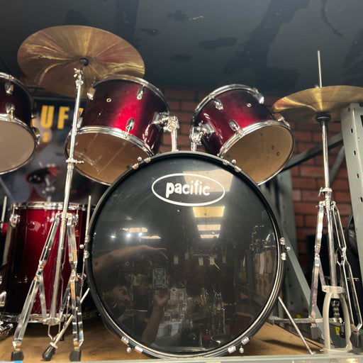 USED Pacific 5 Piece Drum Set w/ Hardware & Cymbals-Dirt Cheep