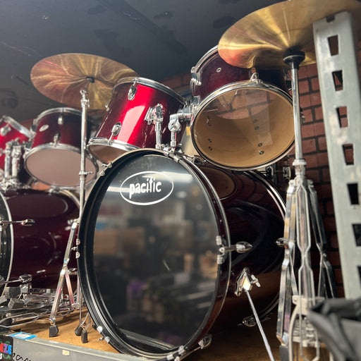 USED Pacific 5 Piece Drum Set w/ Hardware & Cymbals-Dirt Cheep