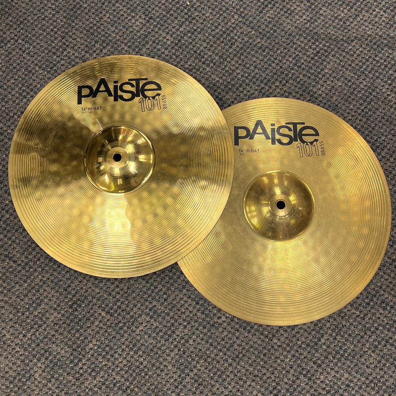 USED Paiste 101 Hi Hat Cymbals, 14 inch PAIR