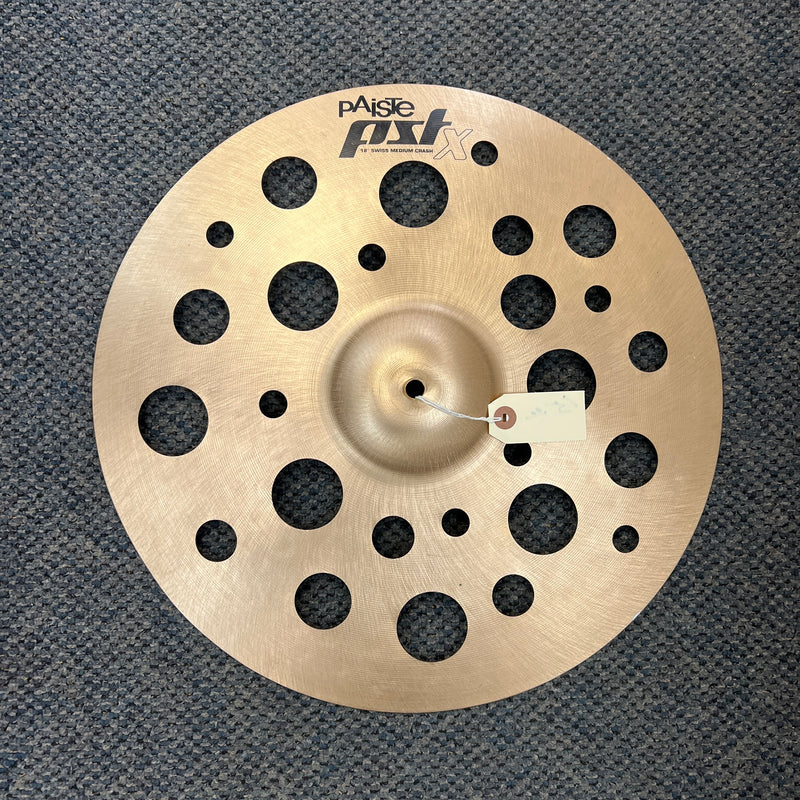 USED Paiste 18 inch PST X Swiss Medium Crash Cymbal