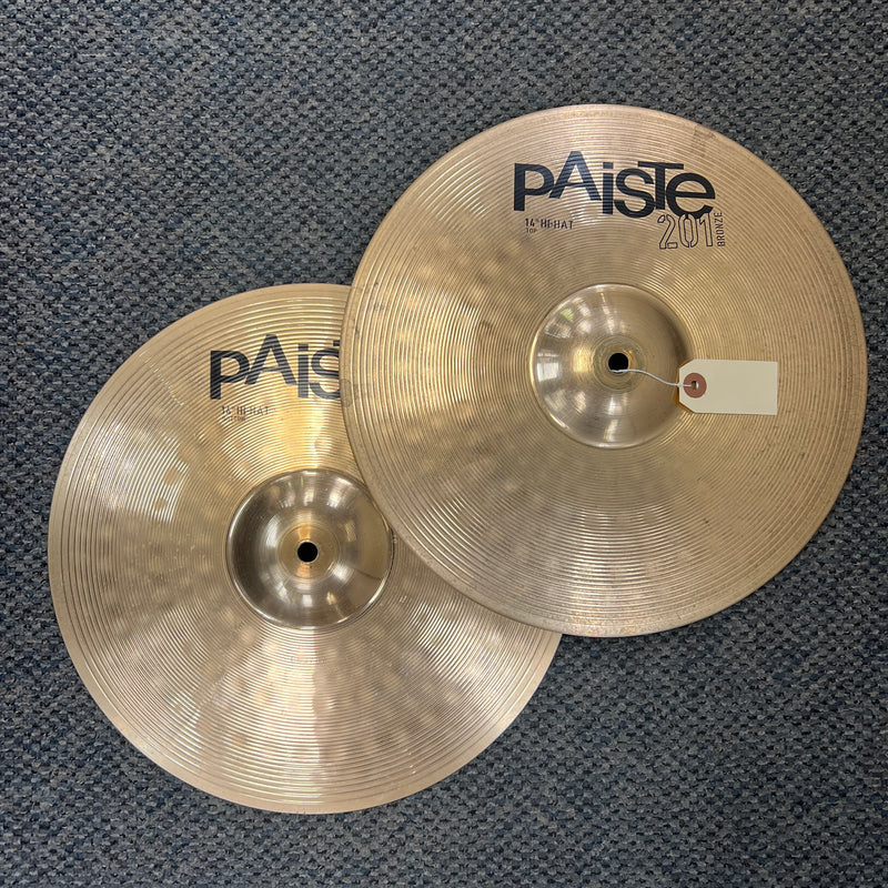 USED Paiste 201 Bronze 14" Hi Hats