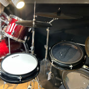 USED Pearl Compact Traveler 4-pc Drum Set w/ Bag & Evans dB One Low Volume 4-piece Cymbal Set-Dirt Cheep