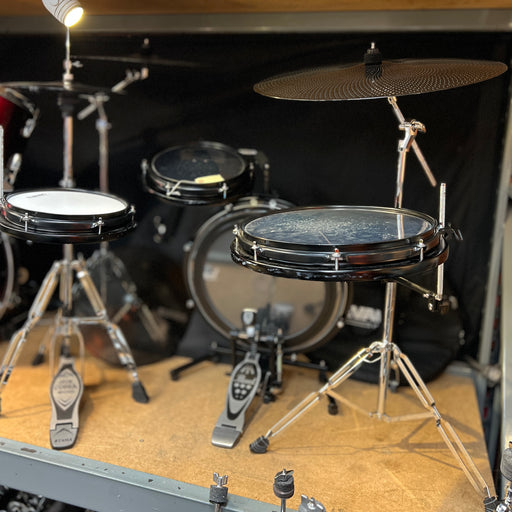 USED Pearl Compact Traveler 4-pc Drum Set w/ Bag & Evans dB One Low Volume 4-piece Cymbal Set-Dirt Cheep