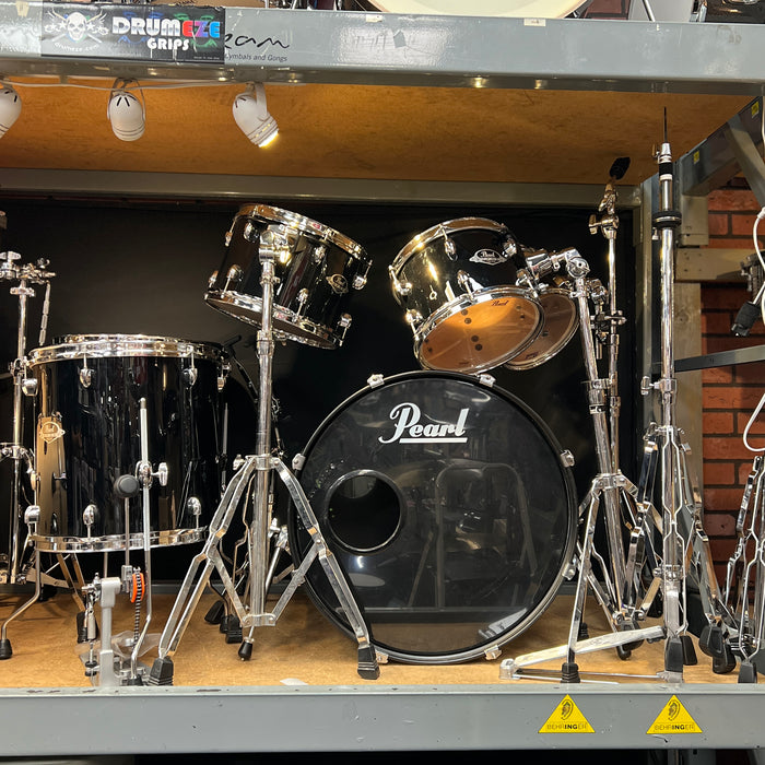 USED Pearl Export 6-piece Shell Pack w/ Hardware & Bags, Black