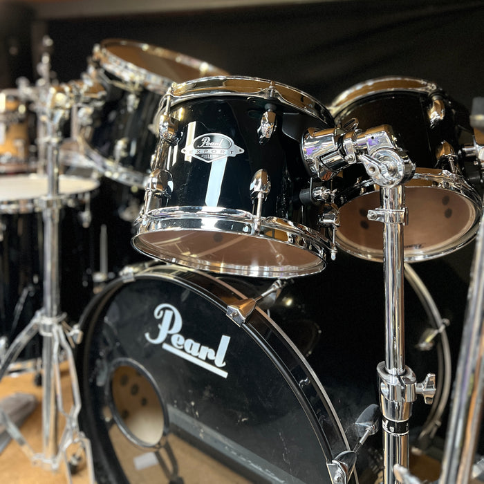 USED Pearl Export 6-piece Shell Pack w/ Hardware & Bags, Black