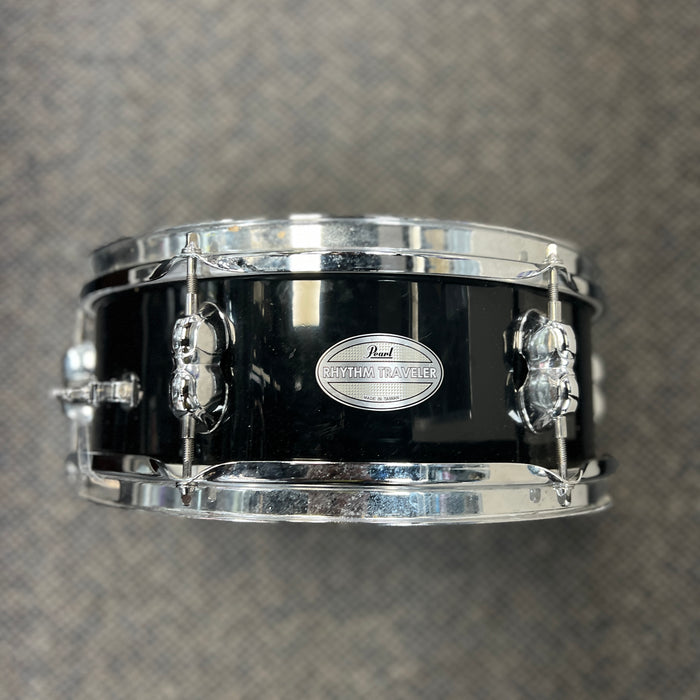 USED Pearl Rhythm Traveler 13x4 Snare Drum, Black