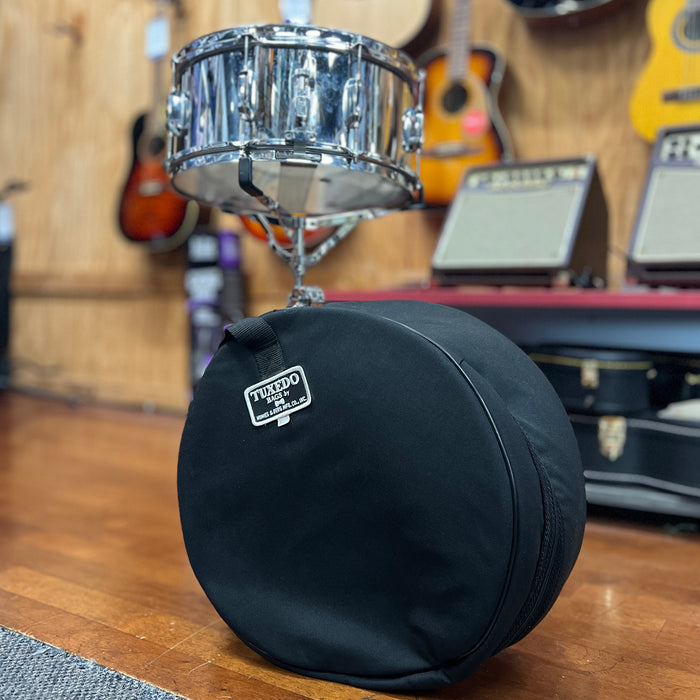 USED Pearl Steel Shell Snare Drum Outfit w/ Bag and Stand