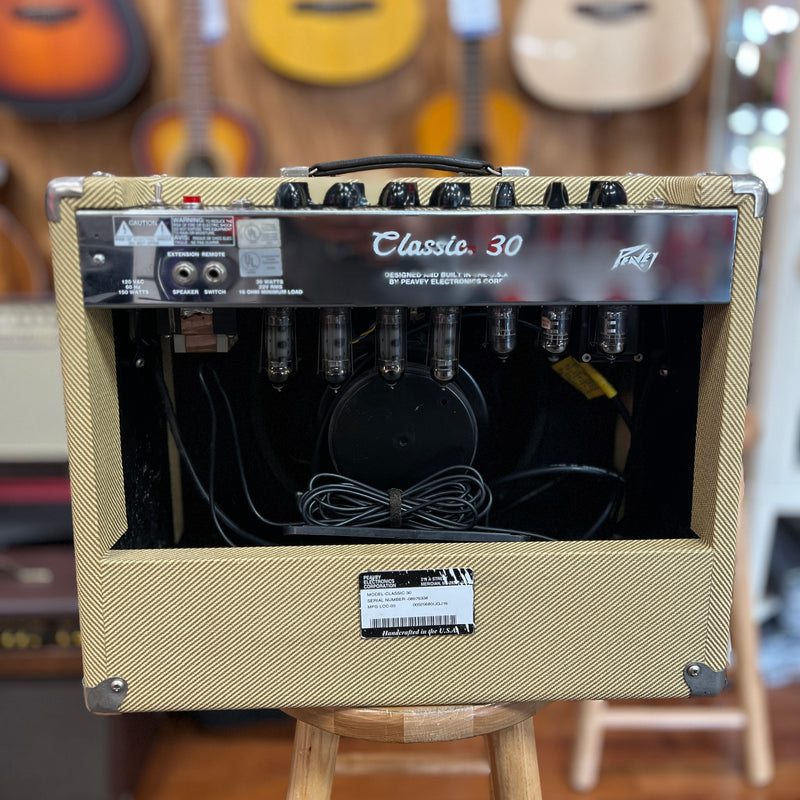 USED Peavey Classic 30 Tube Guitar Combo Amplifier, Tweed