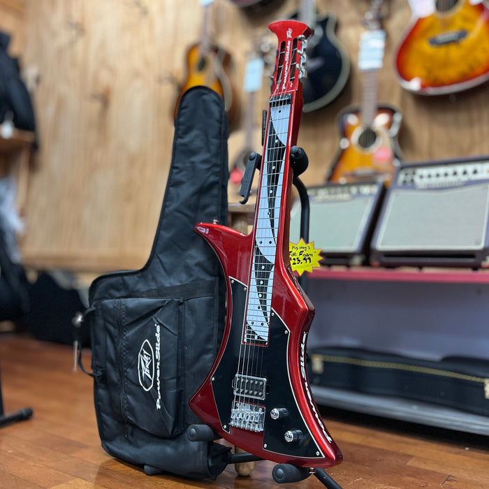 USED Peavey Powerslide Lap Steel Guitar Burgundy W/ Gig Bag