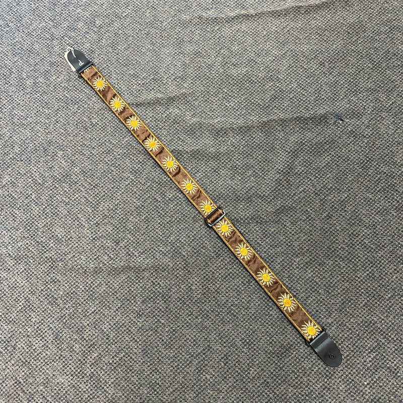 USED Perri's Premium Jacquard Guitar Strap 2in, Brown Suns