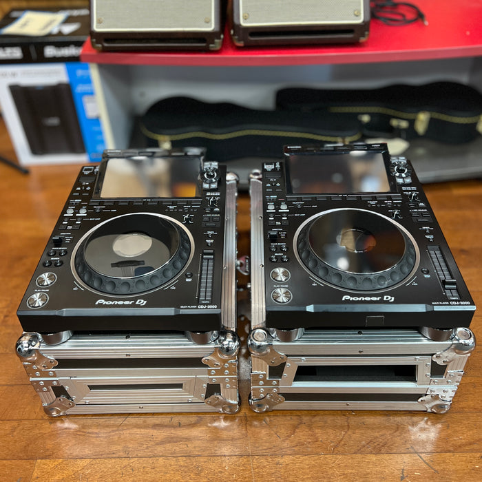 USED Pioneer DJ CDJ-3000 DJ Players w/ Hard Cases, PAIR