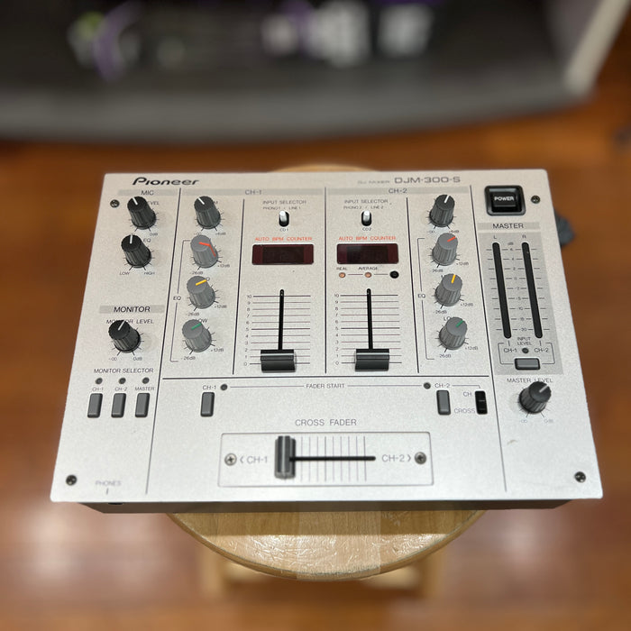 USED Pioneer DJM-300 2-Channel Professional DJ Mixer, Silver