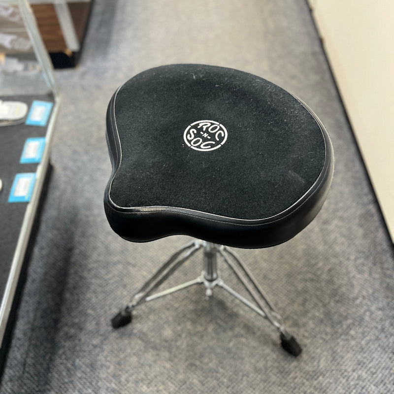 USED Roc-N-Soc Manual Spindle Drum Throne with Original Saddle, Blue