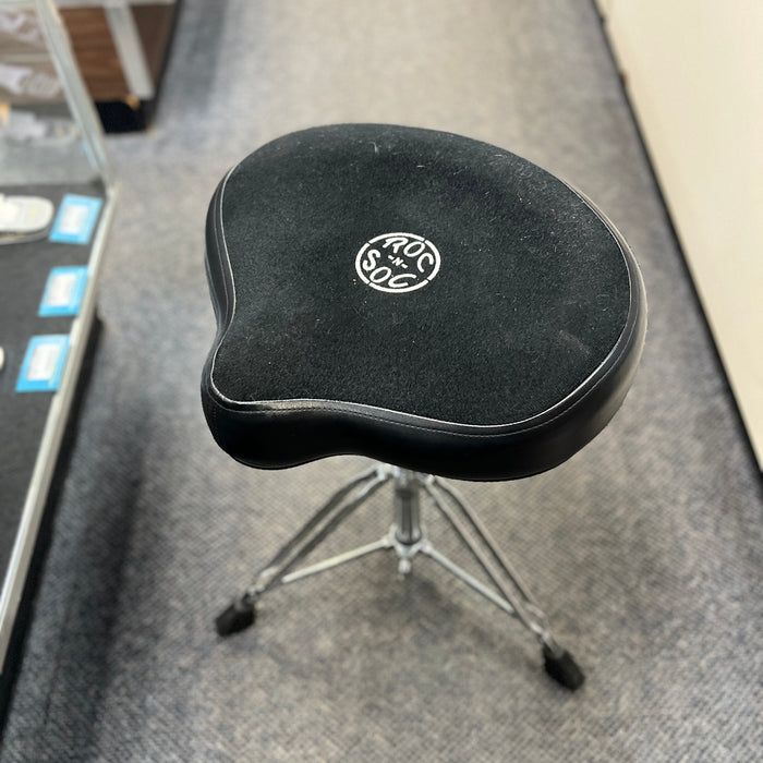 USED Roc-N-Soc Manual Spindle Drum Throne with Original Saddle, Blue