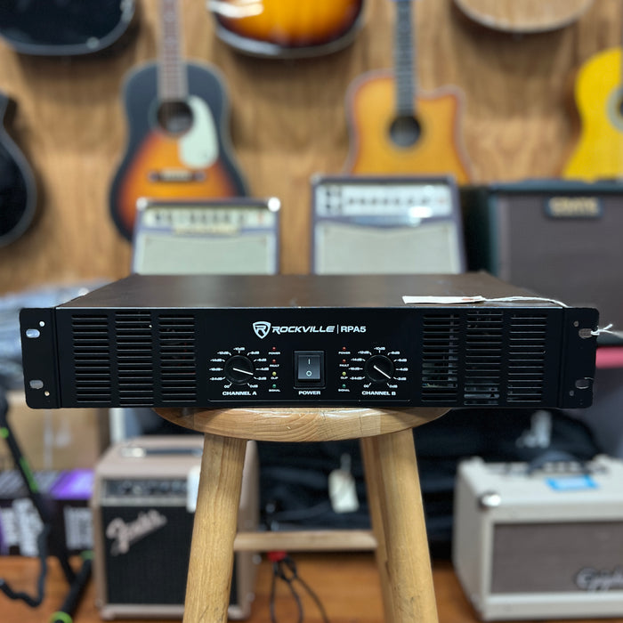 USED Rockville RPA5 2-Channel Power Amplifier, 200W RMS @ 4 Ohm, 1000W Peak, Stereo/Mono Switch
